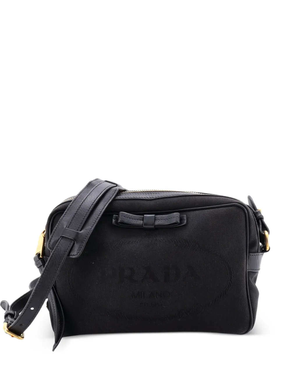 Prada Pre-Owned Logo Camera Bag Canvas Small crossbody bag - Nero