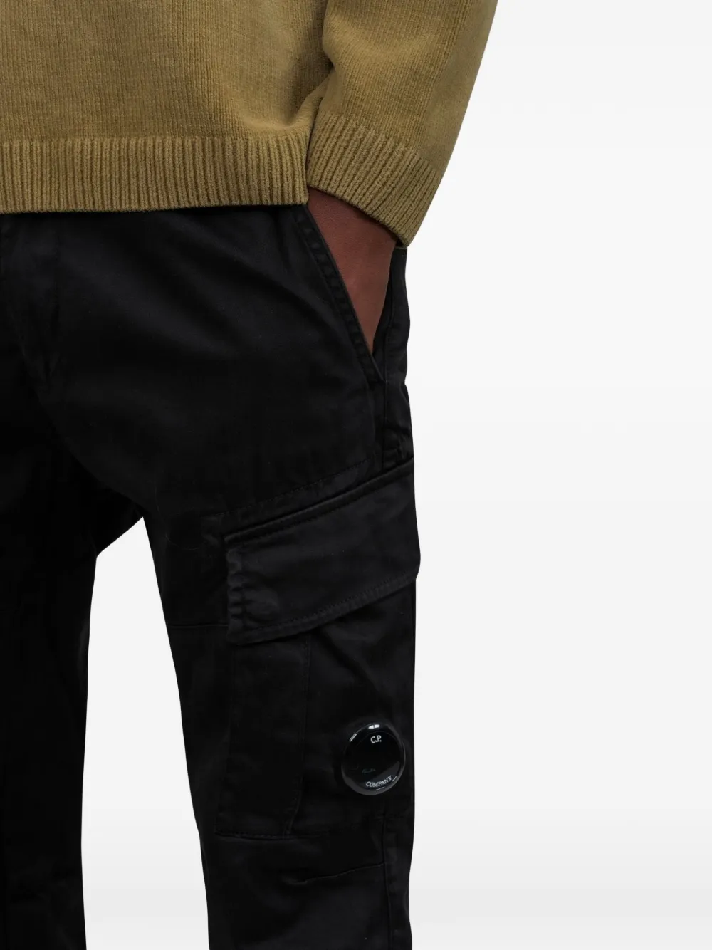 C.P. Company Broek met cargo zak Zwart