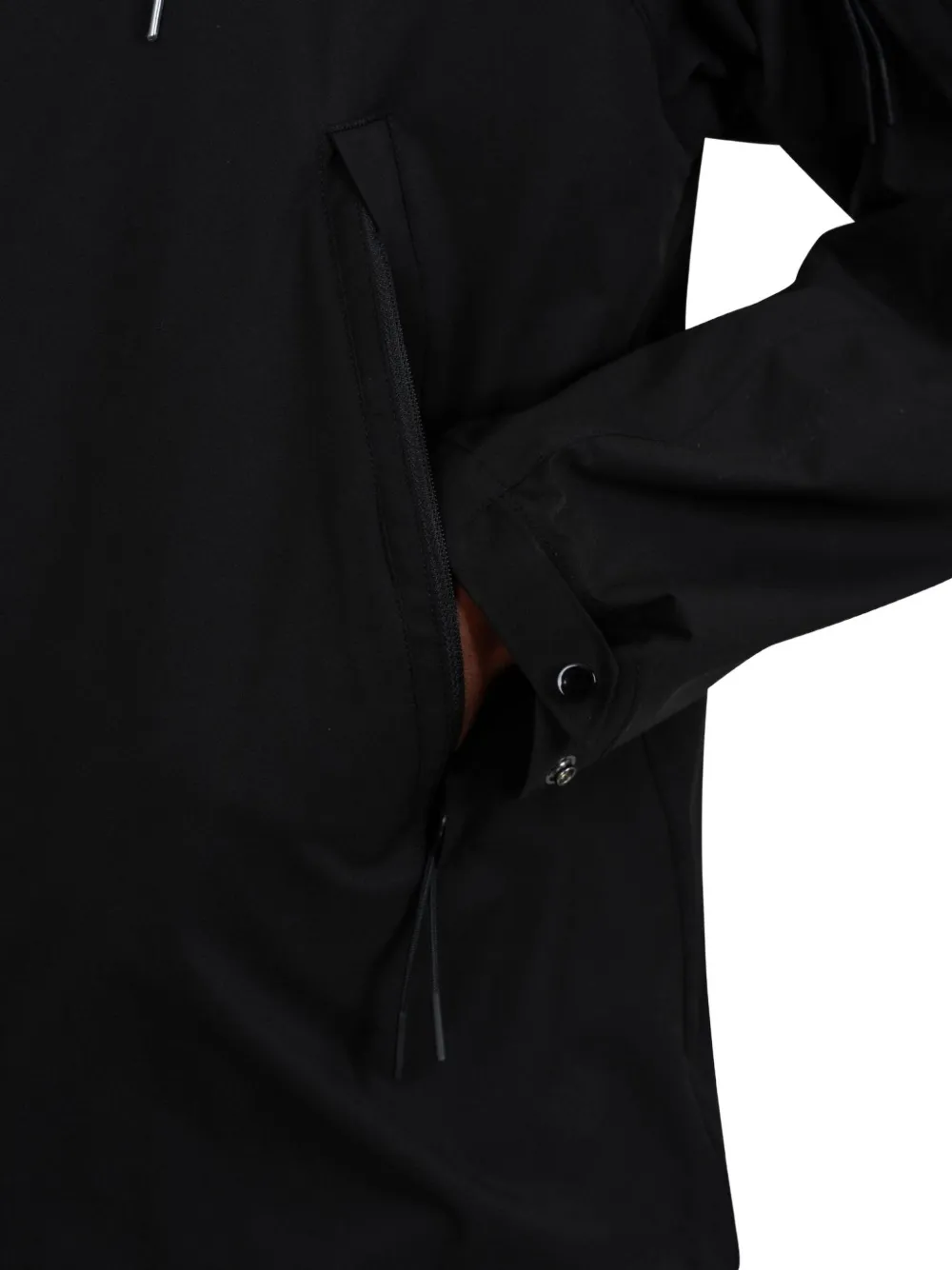 C.P. Company Pro-Tek Lens jack met capuchon Zwart