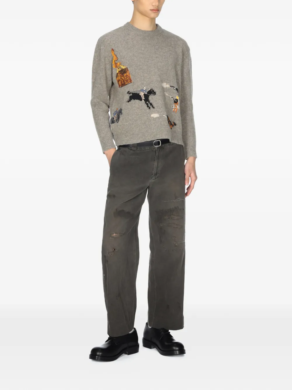 Enfants Riches D&eacute;prim&eacute;s Come Live With Me trui met ronde hals - Grijs