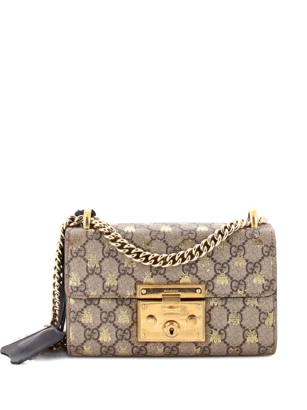 Gucci Pre-Owned Padlock Printed GG Coated Canvas Small shoulder bag - Marrone