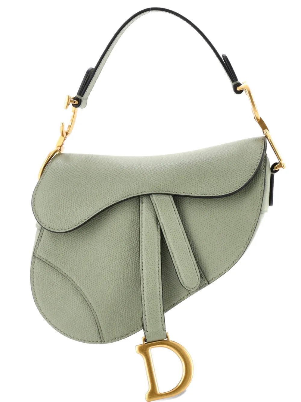 Christian Dior Pre-Owned Saddle Handbag Leather Mini shoulder bag - Verde