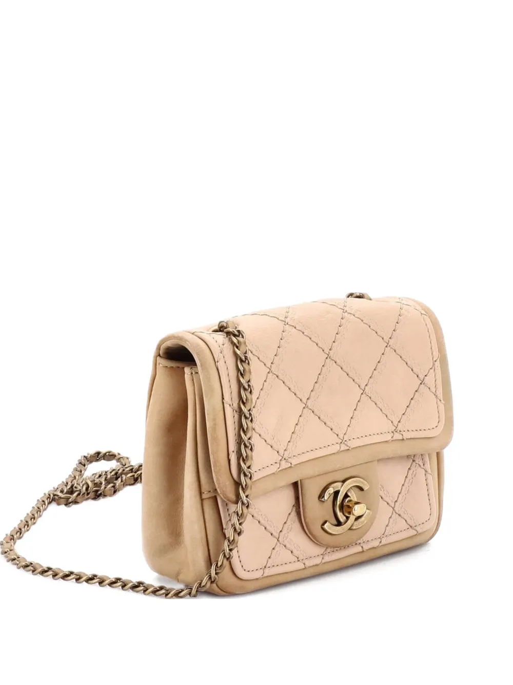 CHANEL Pre-Owned Sheriff's Star Square Flap Bag Quilted Calfskin Mini shoulder bag - Toni neutri