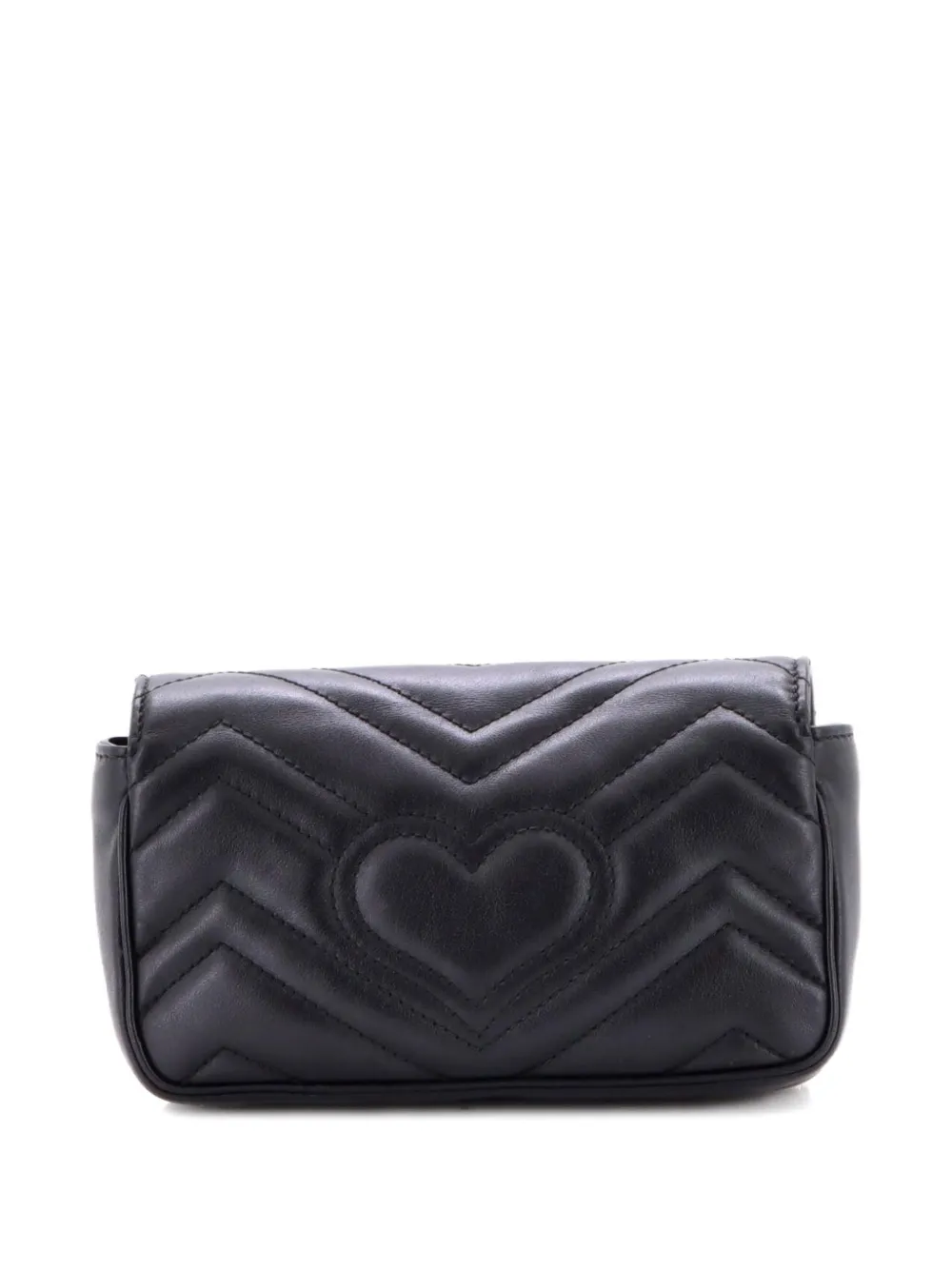 Gucci Pre-Owned GG Marmont Flap Bag Matelasse Leather Super Mini crossbody bag - Nero