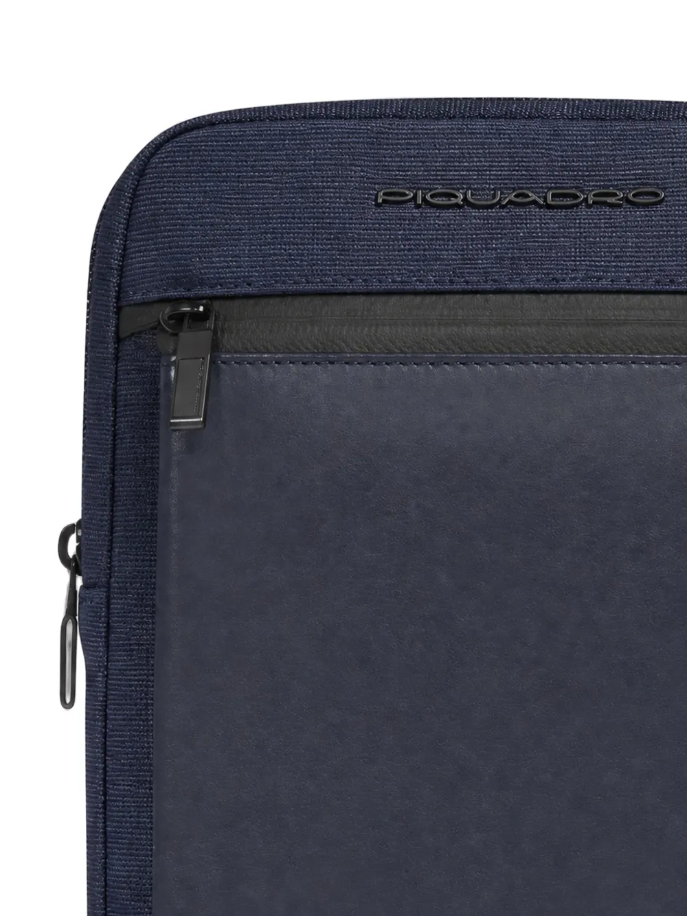 PIQUADRO Rugzak met logoplakkaat en vlakken Blauw
