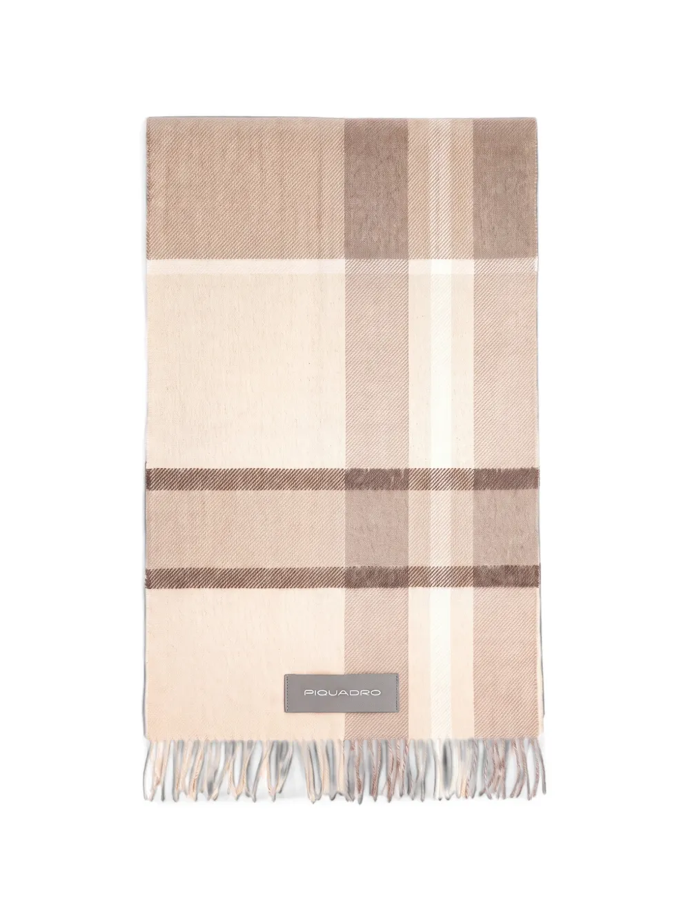 PIQUADRO Geruite sjaal Beige