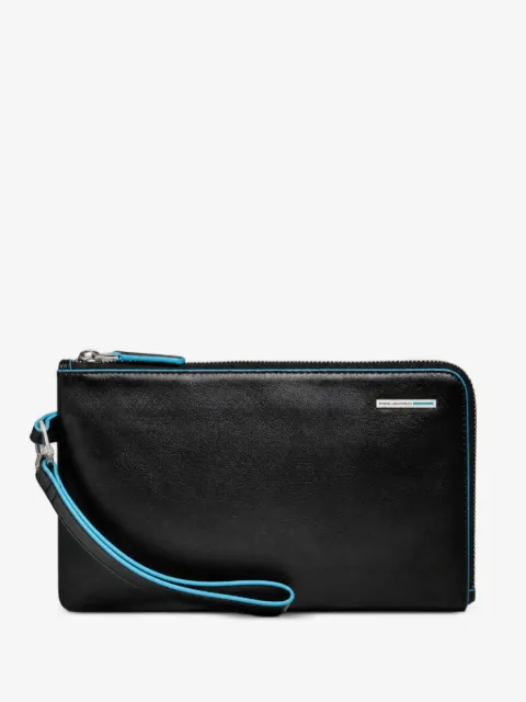 PIQUADRO leather wristlet clutch bag