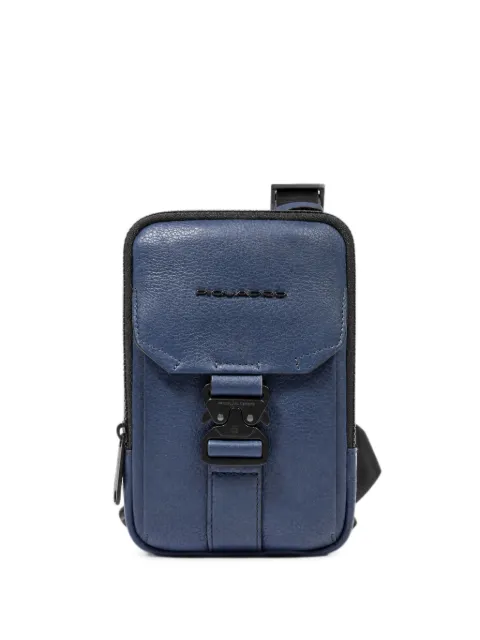 PIQUADRO buckle-fastening leather messenger bag