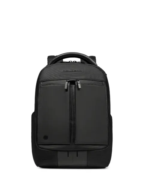 PIQUADRO logo-plaque panelled backpack