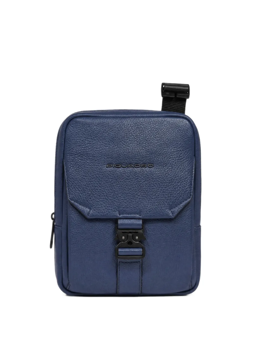PIQUADRO buckle-fastening pebbled-leather bag - Blu