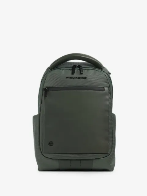 PIQUADRO logo-plaque panelled backpack