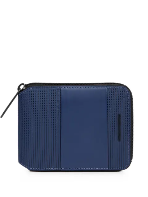 PIQUADRO mesh-panelled zip-around wallet