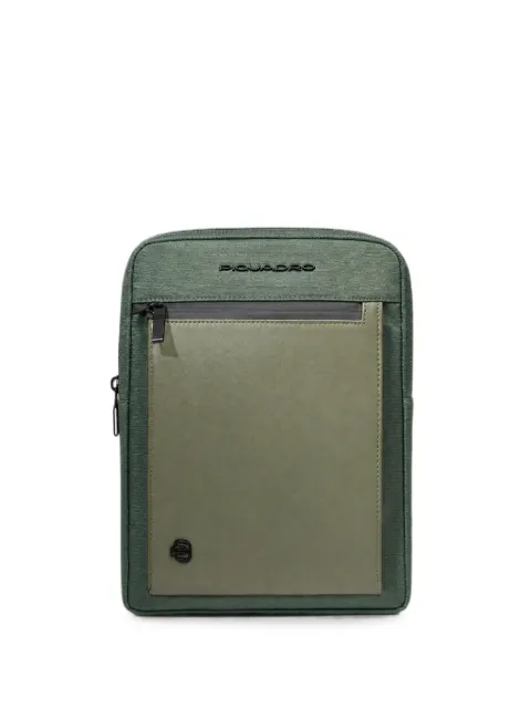 PIQUADRO logo-plaque panelled backpack