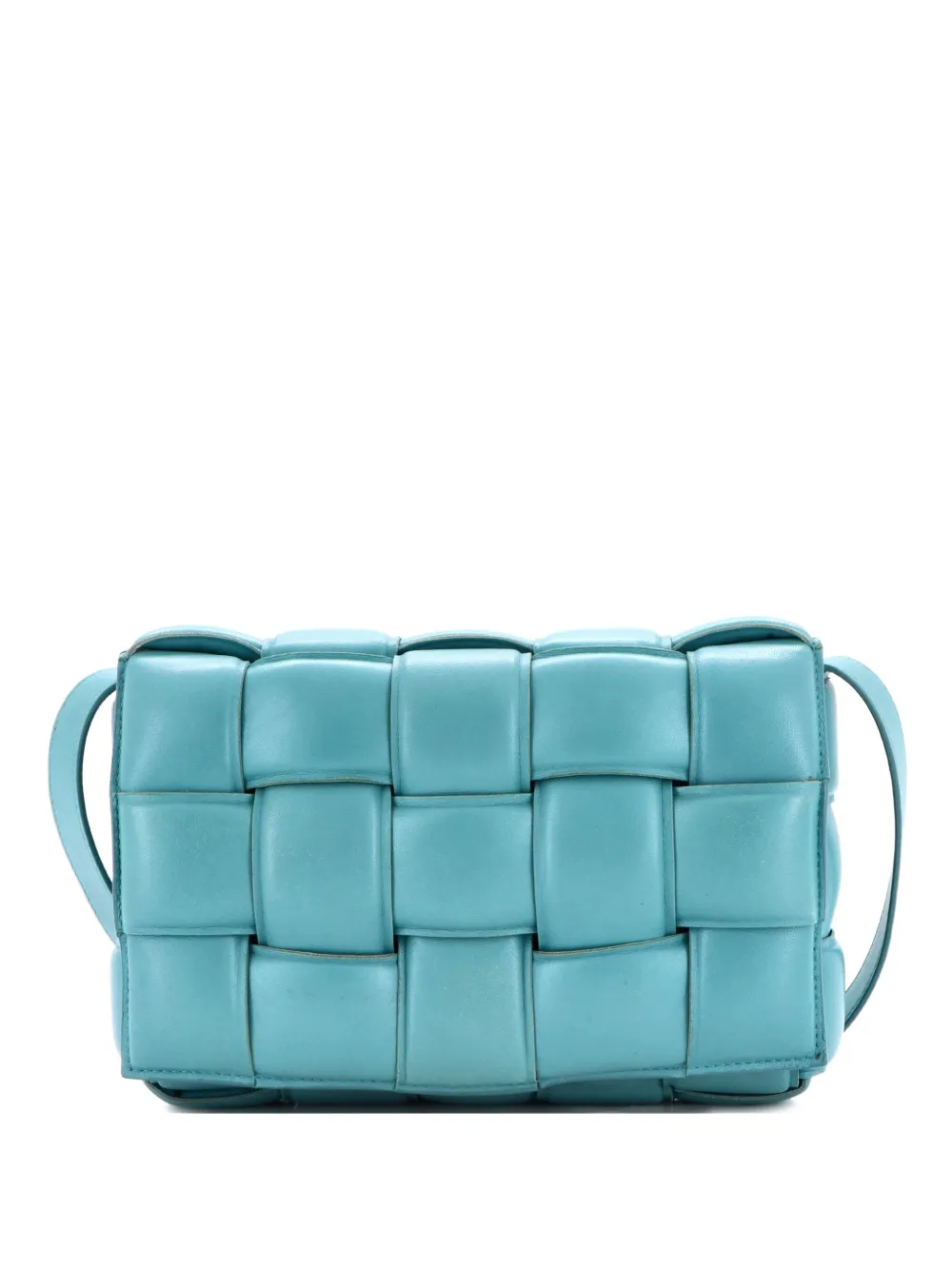 Bottega Veneta Pre-Owned Cassette Padded Maxi Intrecciato Leather Small crossbody bag - Blu
