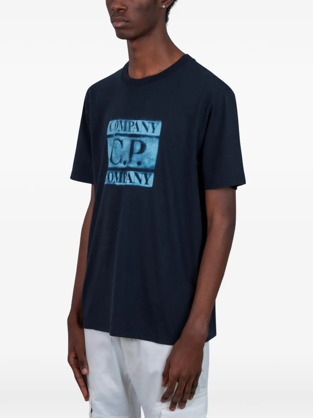 C.P. Company logo-detail short-sleeve T-shirt - Blauw