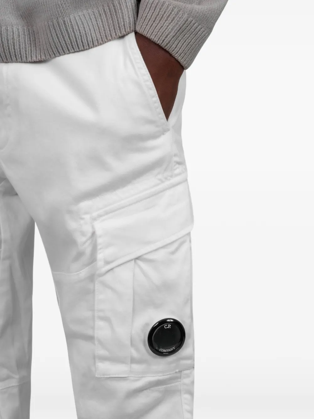 C.P. Company Broek met cargo zak Wit