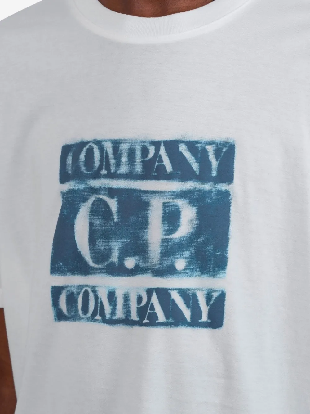 C.P. Company Jersey T-shirt met korte mouwen en logo Wit