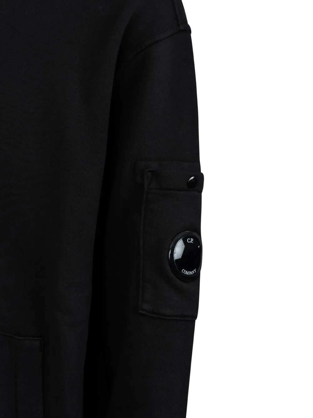 C.P. Company Hoodie met opgestikte zak Zwart
