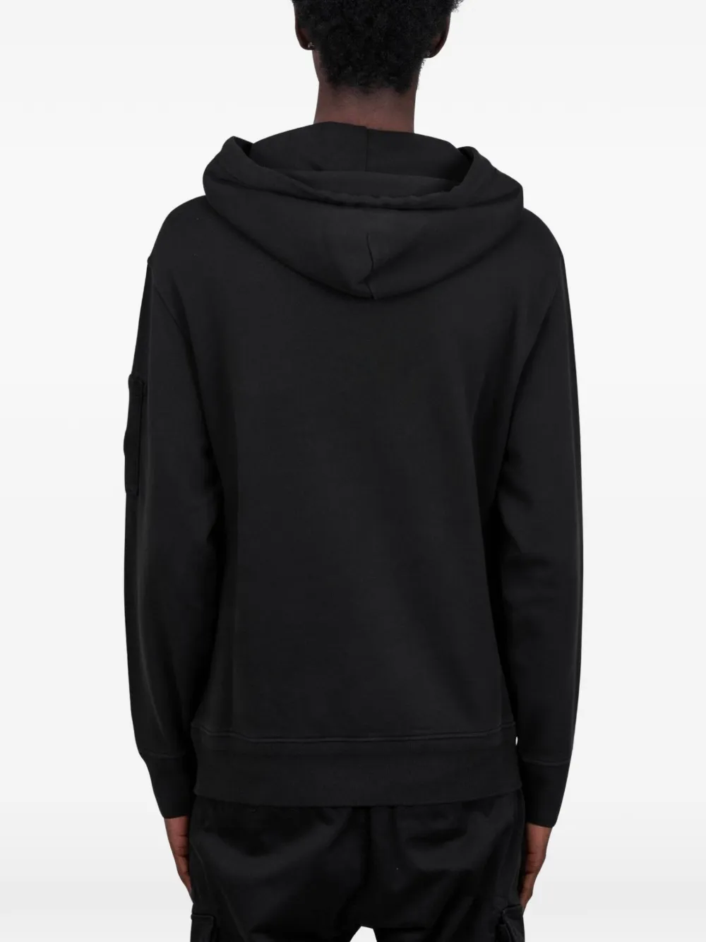 C.P. Company Hoodie met opgestikte zak Zwart
