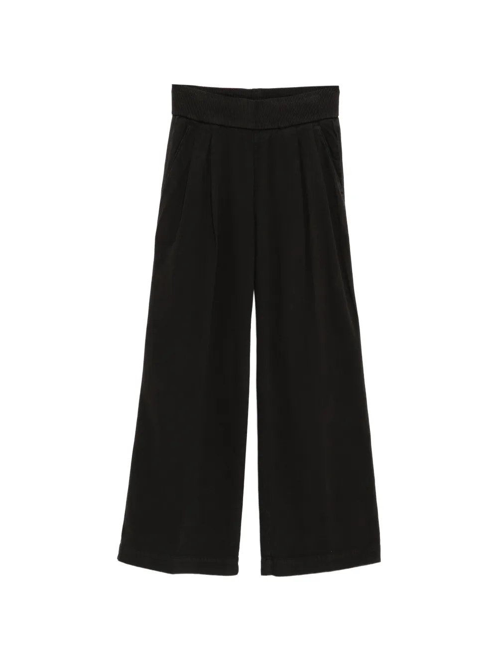James Perse ribbed waist wide leg pants - Nero