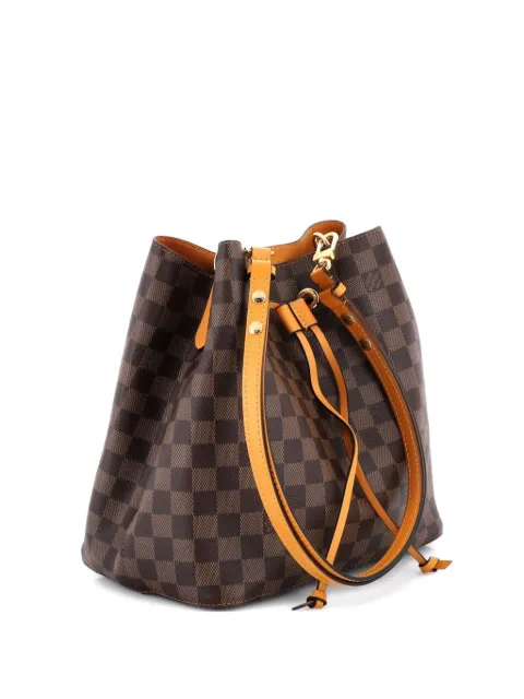 Louis Vuitton Pre-Owned NeoNoe Handbag Damier with Leather MM bucket bag