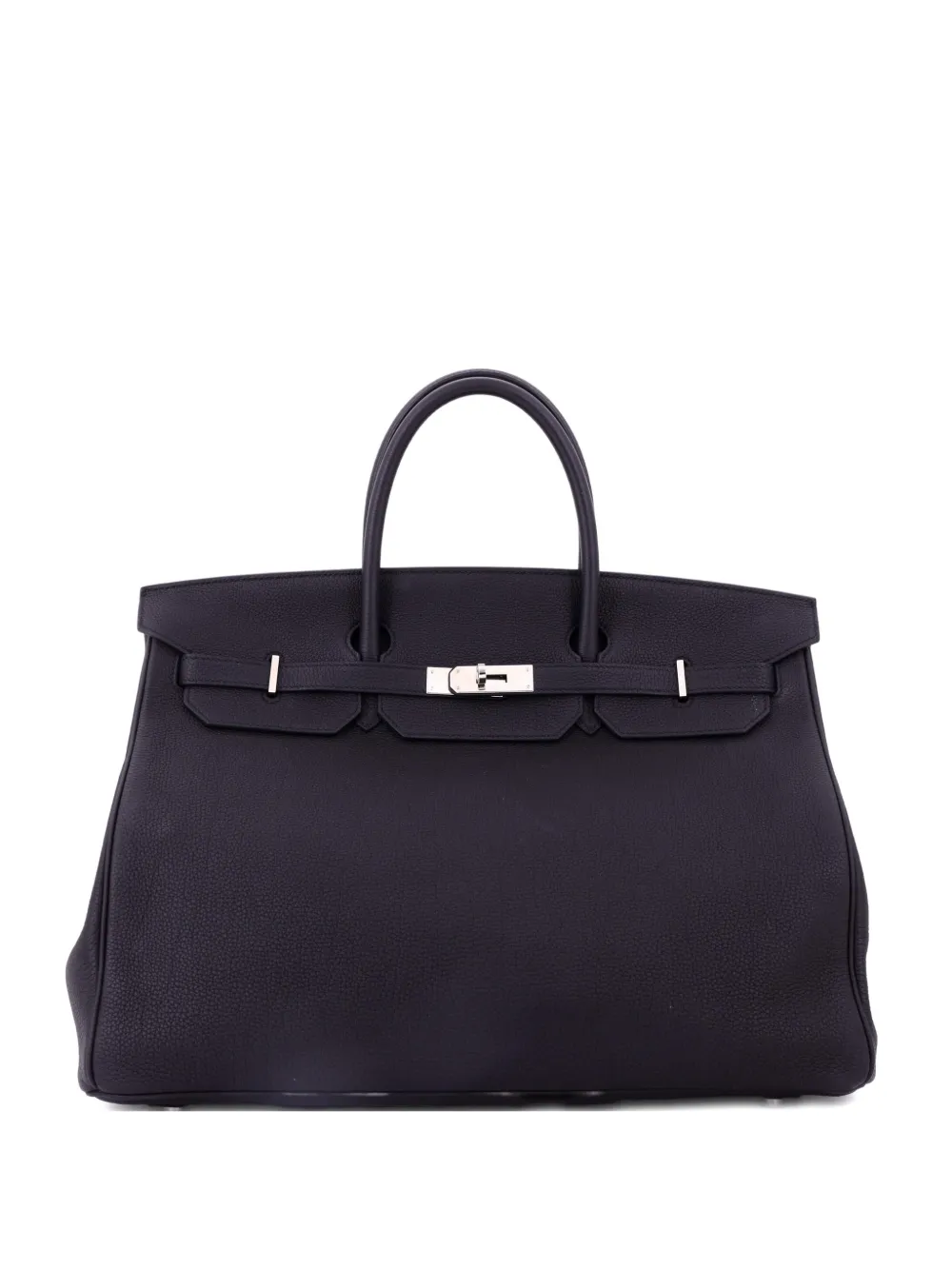 Hermès Pre-Owned Birkin Handbag Black Togo with Palladium Hardware 40 tote bag