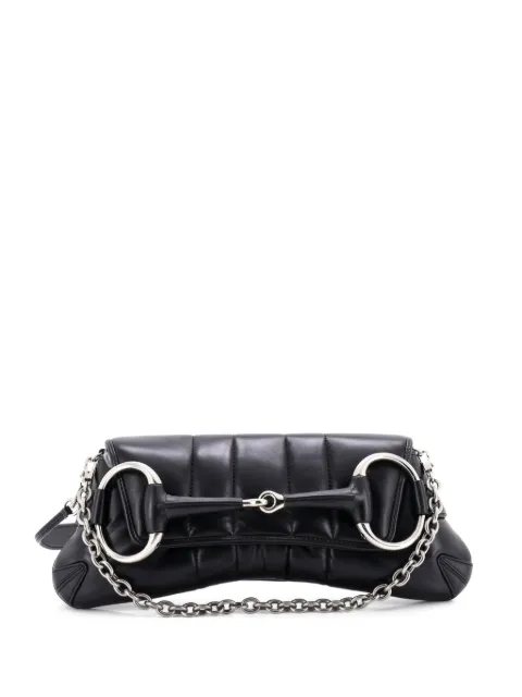 Gucci Pre-Owned Horsebit Chain Shoulder Bag Vertical Quilted Leather Medium clutch bag