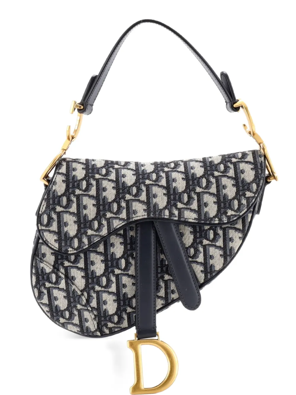 Christian Dior Pre-Owned Saddle Handbag Oblique Canvas Mini shoulder bag - Blu