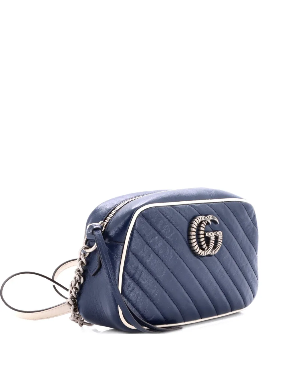 Gucci Pre-Owned GG Marmont Shoulder Bag Matelasse Leather Small crossbody bag - Blu