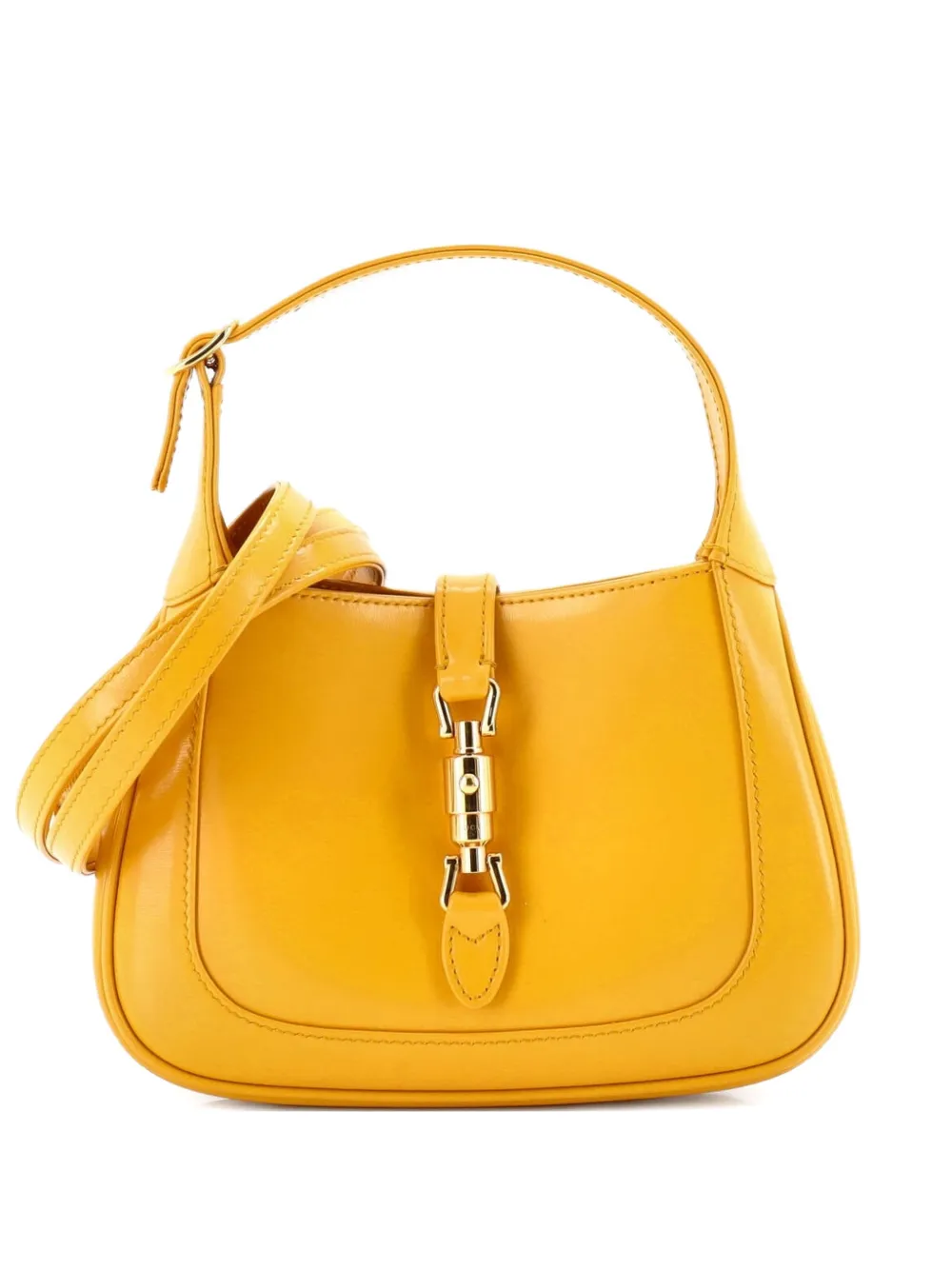 Gucci Pre-Owned Jackie 1961 Leather Mini hobo bag - Giallo