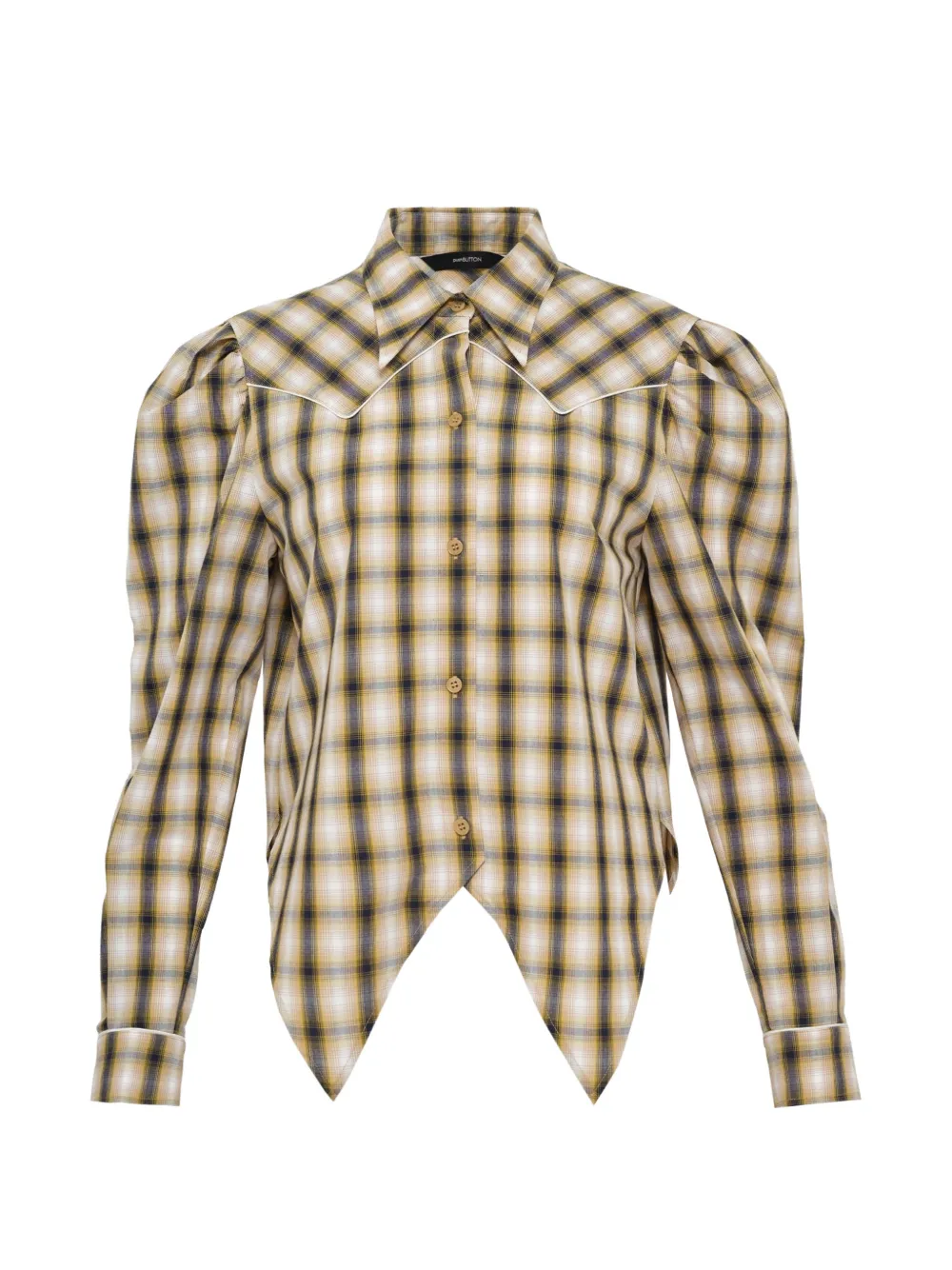 pushBUTTON plaid shirt - Giallo