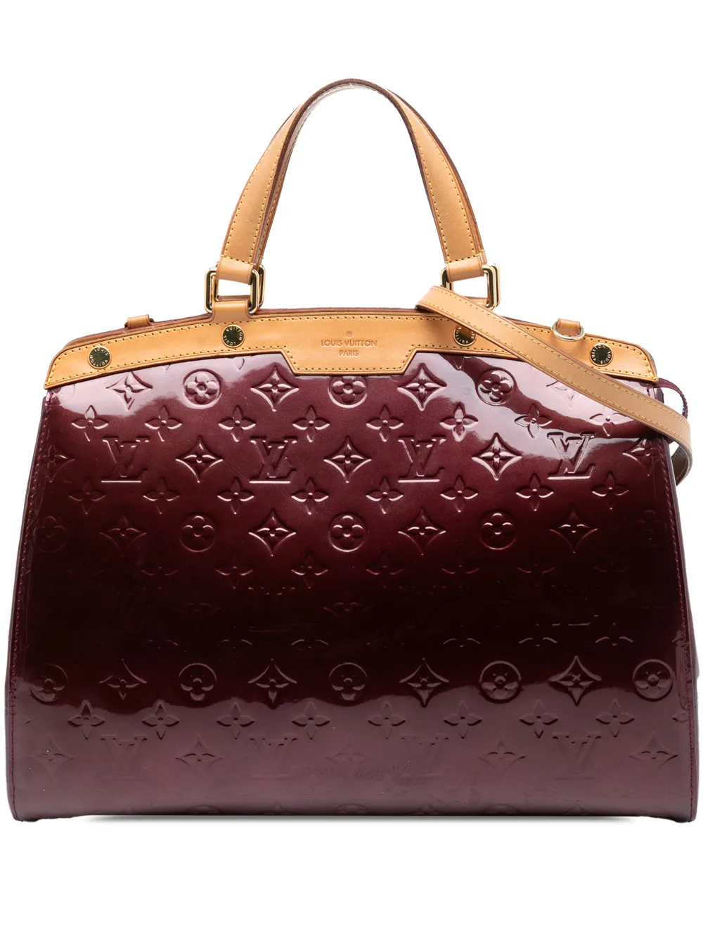 Louis Vuitton Pre-Owned 2012 Monogram Vernis Brea GM satchel - Red