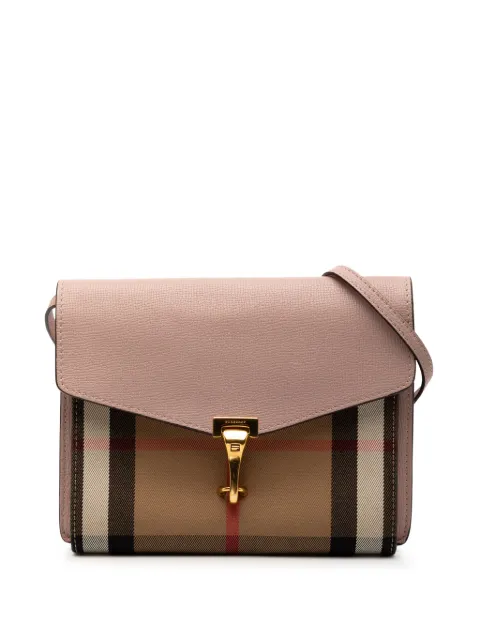 Burberry Pre-Owned bolsa crossbody derby Macken pequeña de piel y lona con motivo House Check 2000-2017
