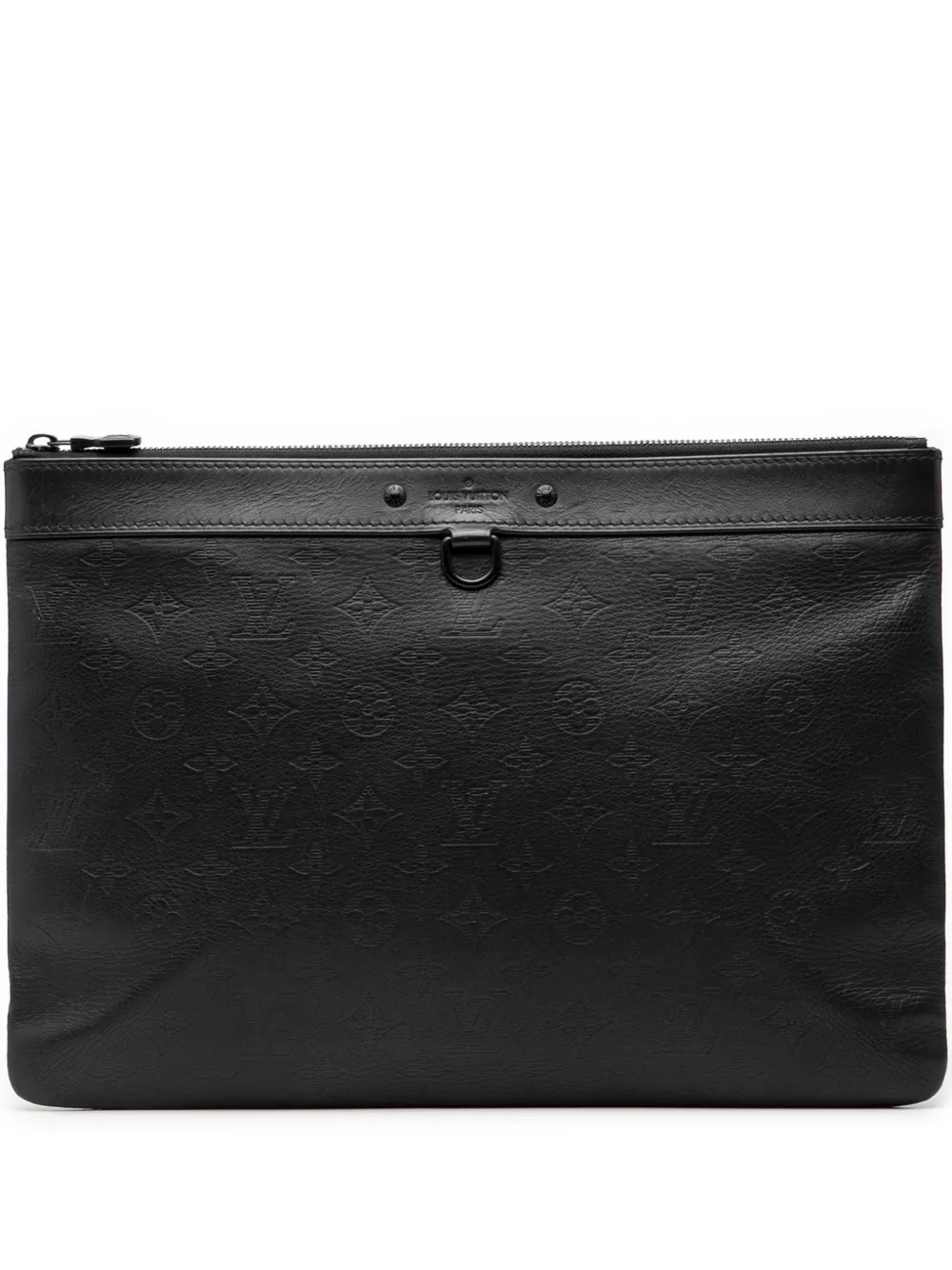 Louis Vuitton Pre-Owned 2020 Monogram Shadow Discovery Pochette clutch bag | Black | Image 1