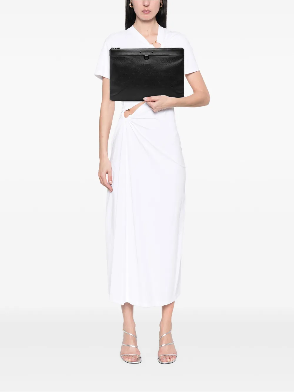 Louis Vuitton Pre-Owned 2020 Monogram Shadow Discovery Pochette clutch bag | Pre-Owned | Image 2