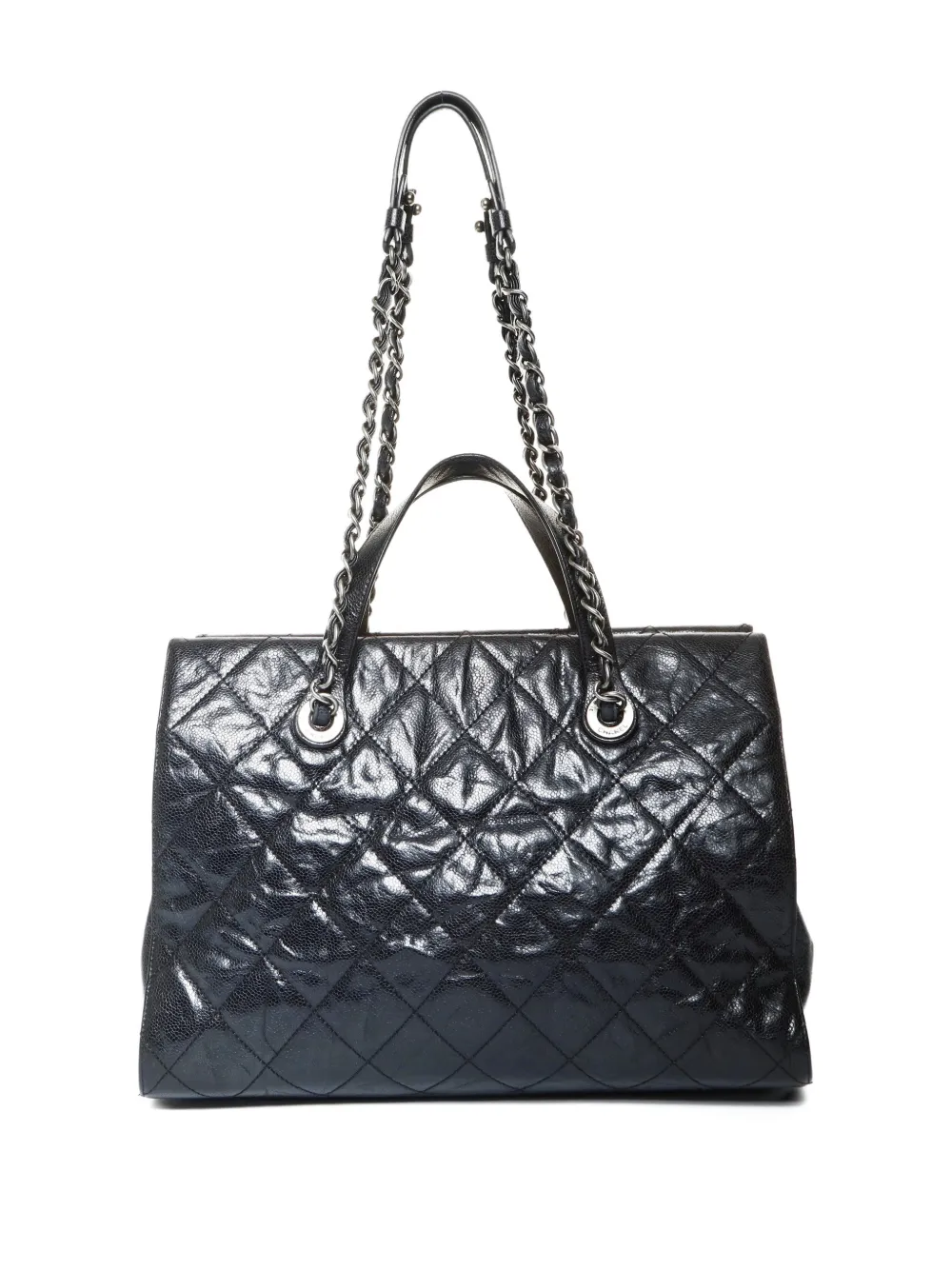 CHANEL Pre-Owned 2008-2009 shopper met ketting - Zwart