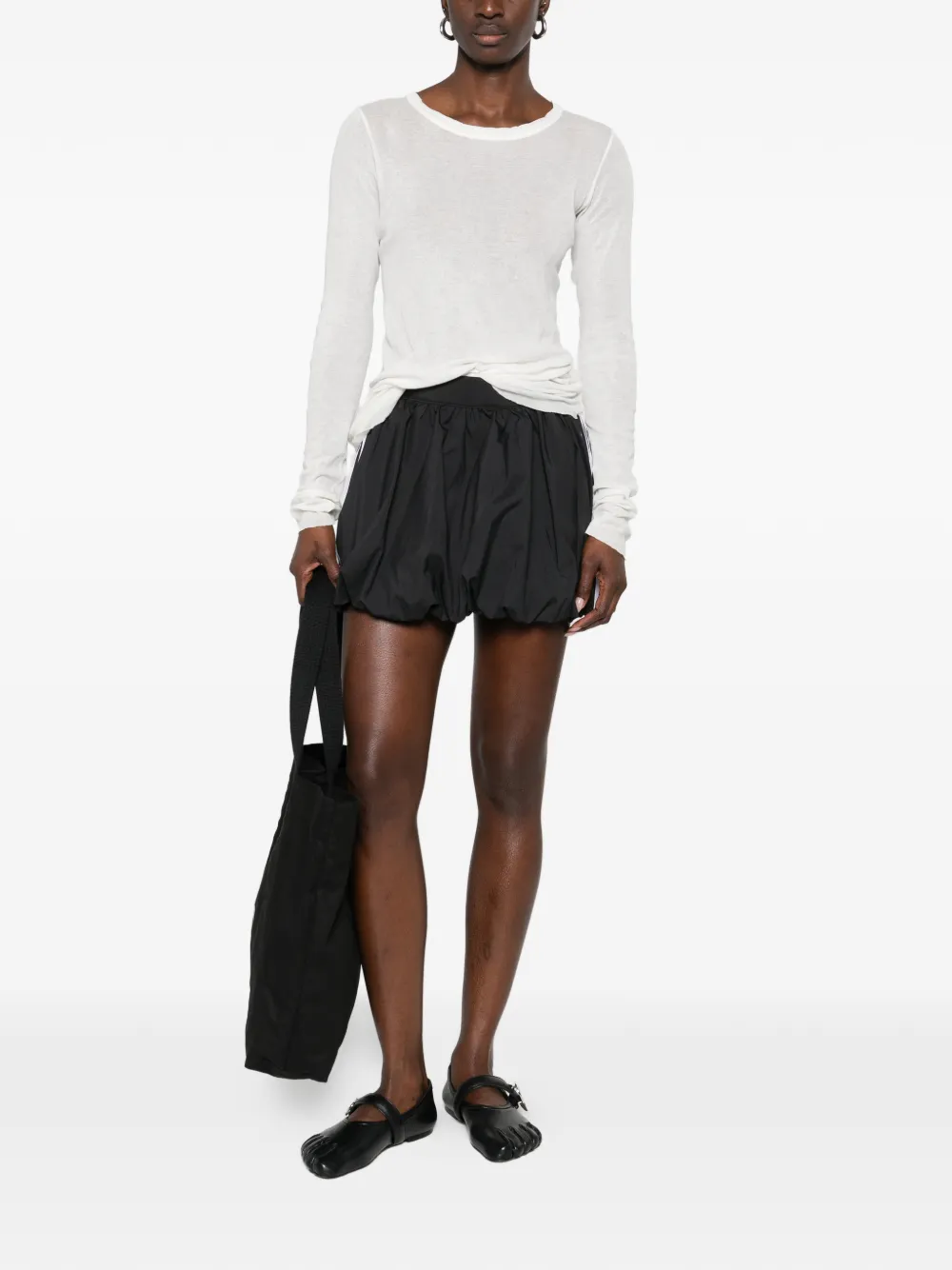 Adidas logo-embroidered mini skirt - Zwart