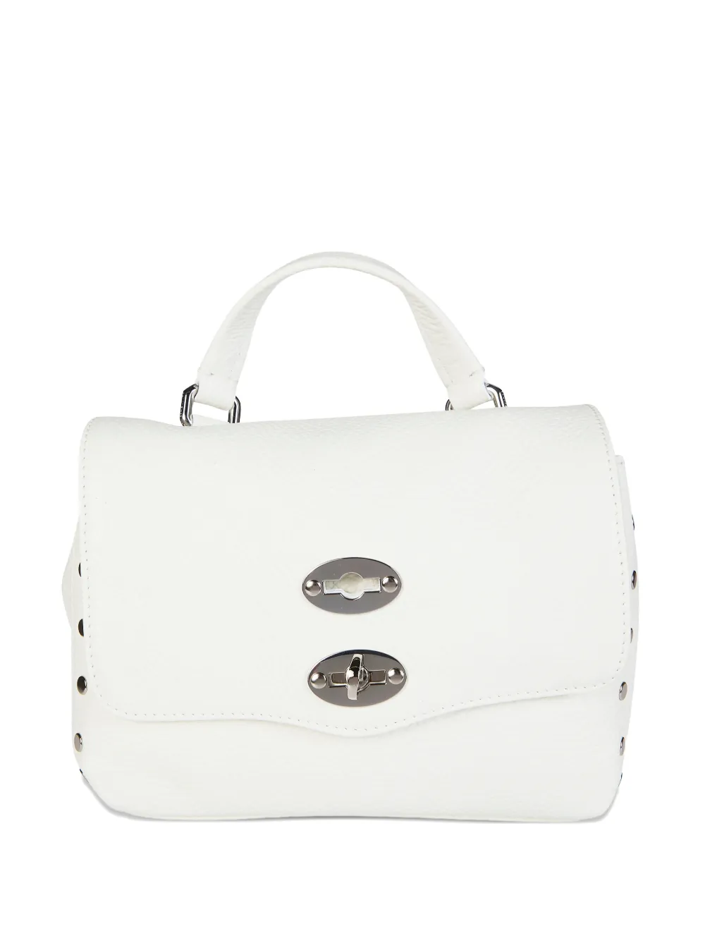 Zanellato mini Daily Postina studded top-handle satchel bag - Bianco