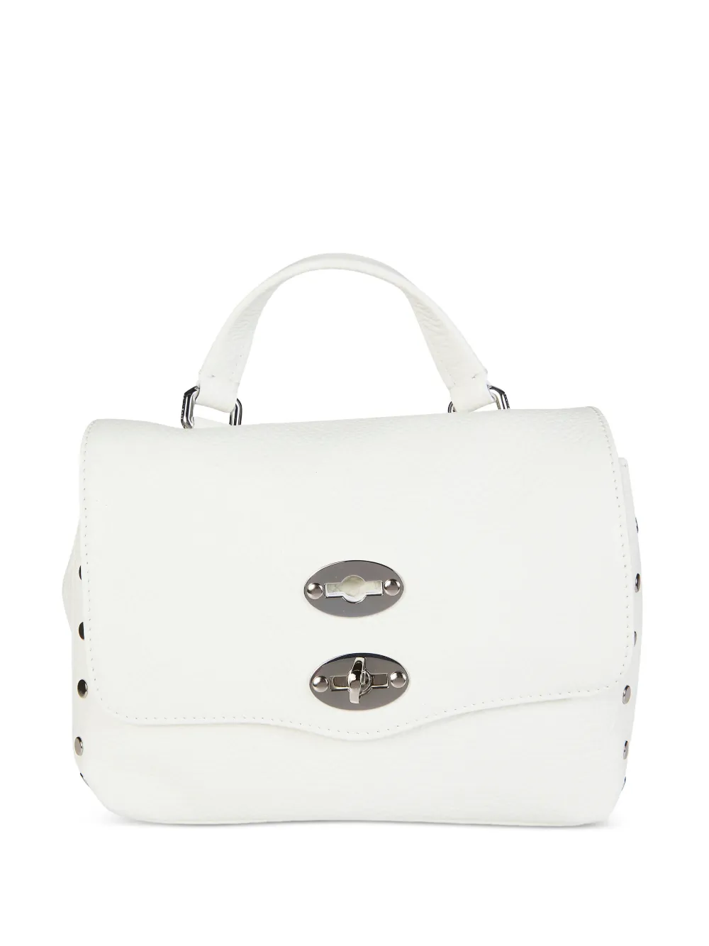 Zanellato mini Daily Postina studded top-handle satchel bag - Bianco