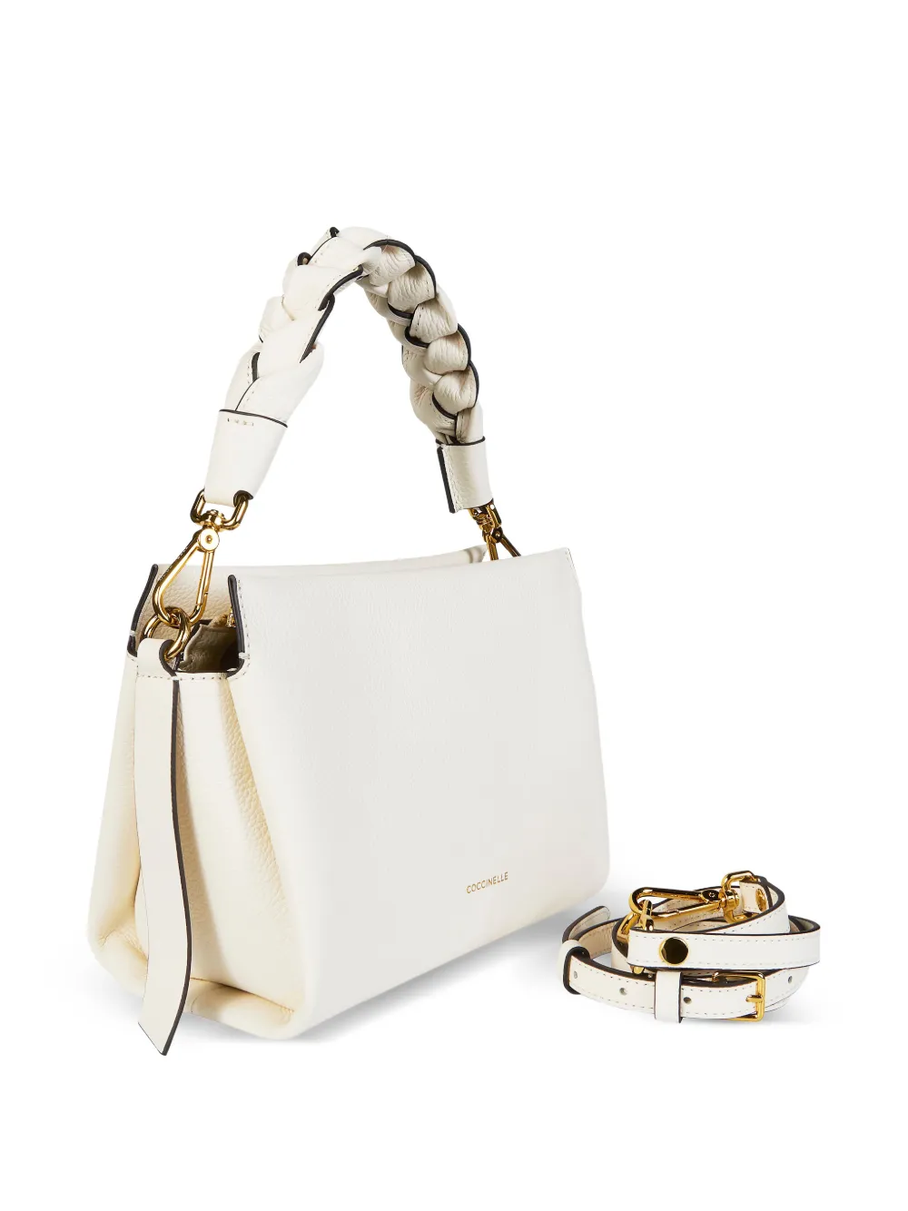 Coccinelle Boheme Grana Double kleine crossbodytas met handgreep Wit