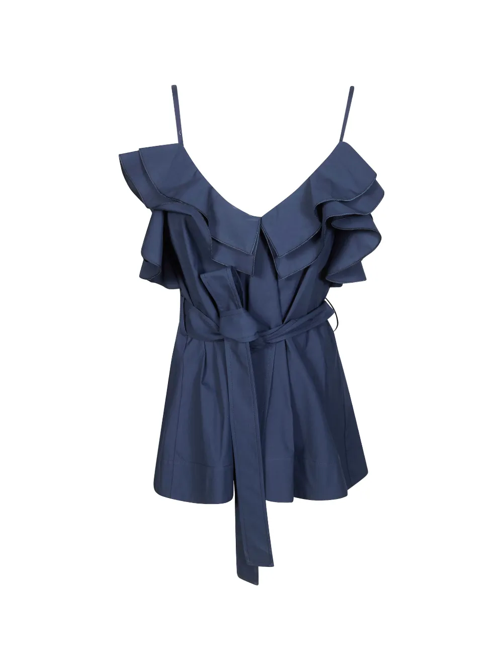 P.A.R.O.S.H. ruffled belted blouse - Blu