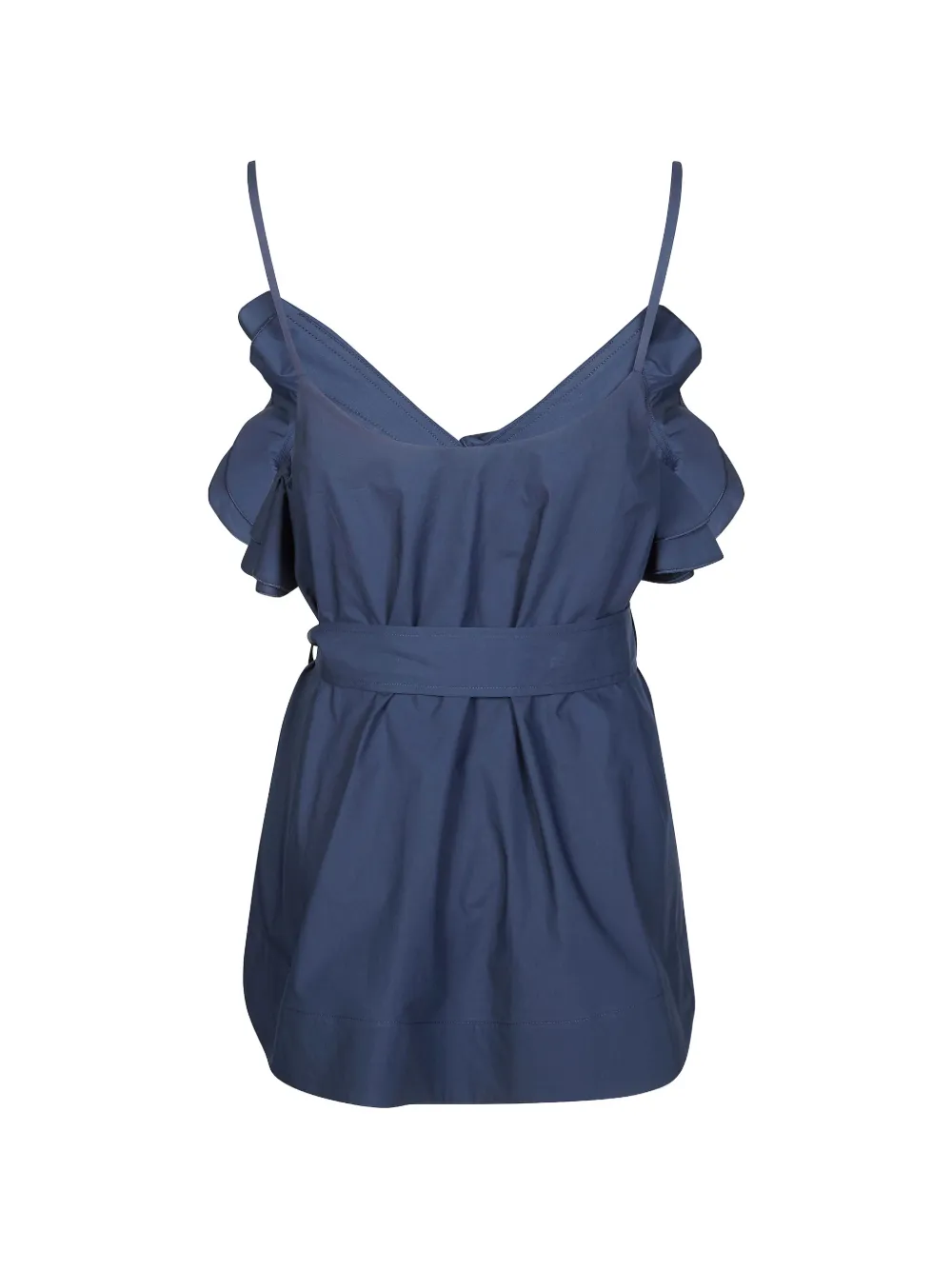 P.A.R.O.S.H. ruffled belted blouse - Blauw