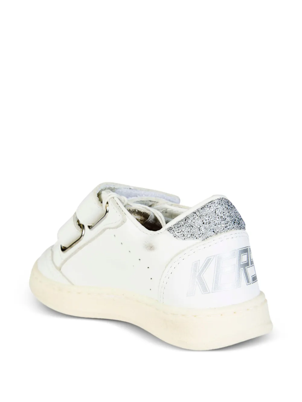 Golden Goose Kids strap glitter-star sneakers Wit