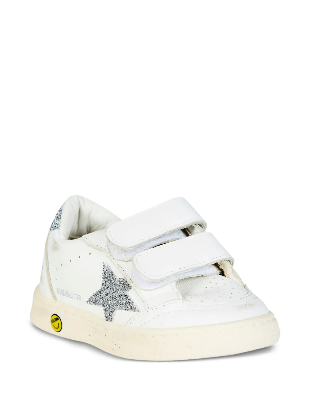 Golden Goose Kids strap glitter-star sneakers Wit