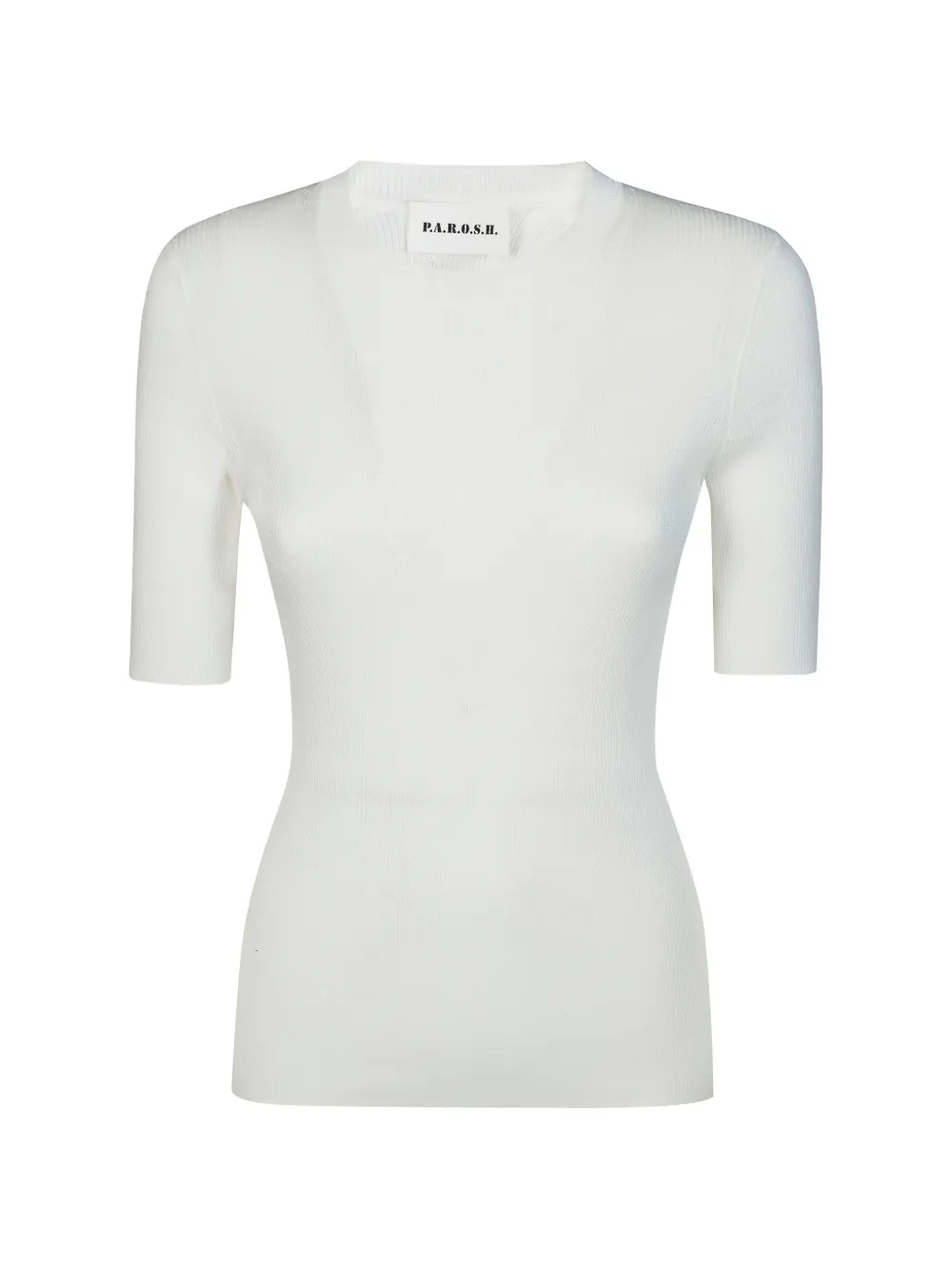 P.A.R.O.S.H. ribbed T-shirt - Weiß