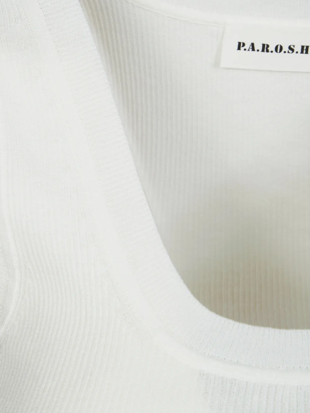  P.a.r.o.s.h. Ribbed Tank Top - White 