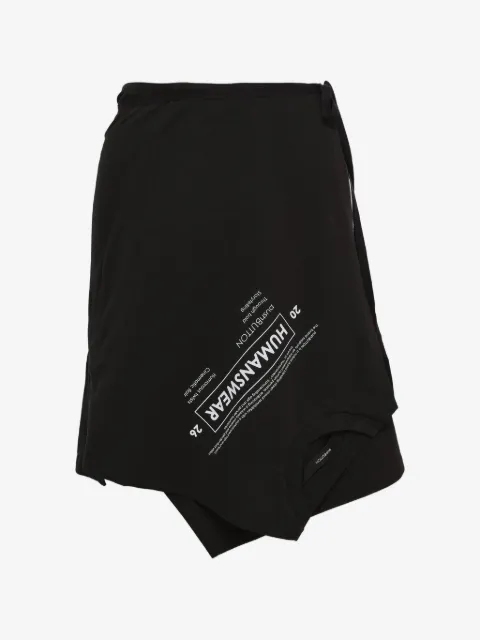 pushBUTTON tie-waist mini skirt