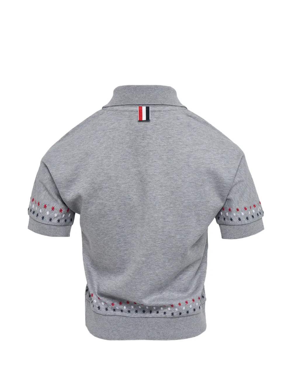 Thom Browne star-motif polo top - Grijs