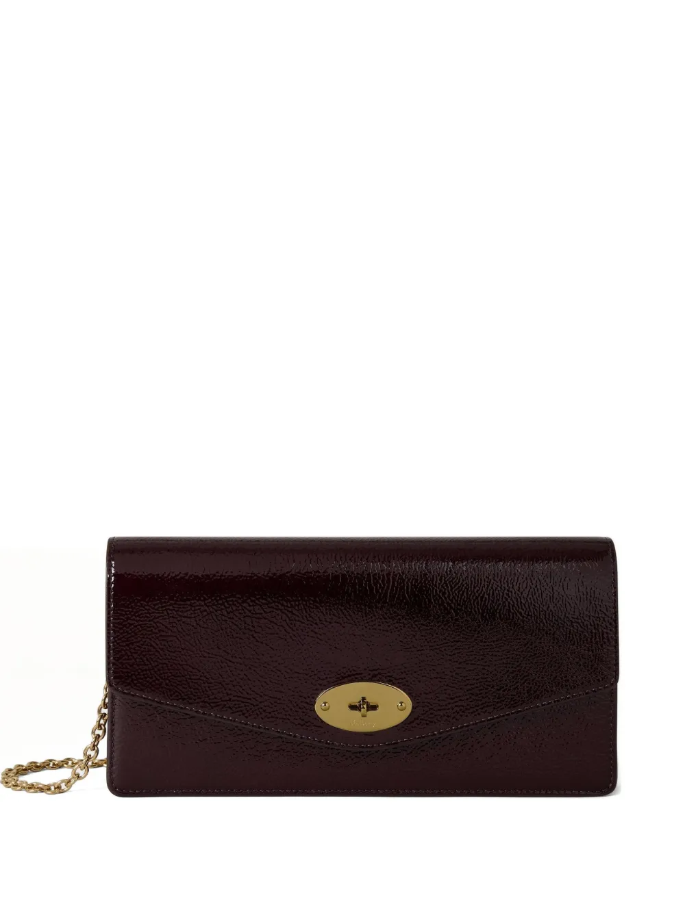Mulberry Darley chain-strap turn-lock clutch bag - Viola