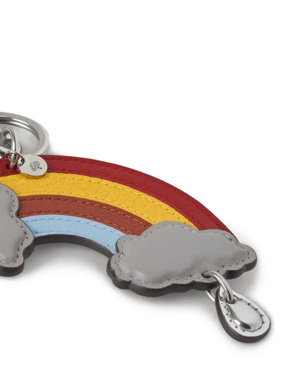 Mulberry British Rainbow sleutelhanger met bedel Rood